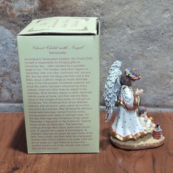 International Santa Claus Collection Christ Child With Angel Venezuela Figurine - Picture 3 of 10
